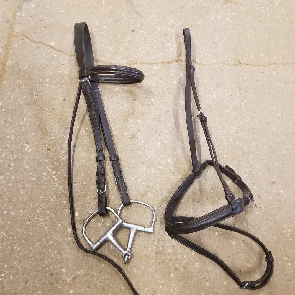 Three English Bridles, Horse Sized Bits Included